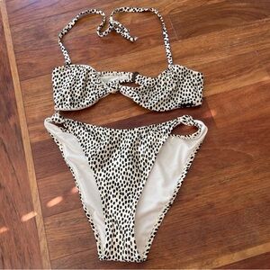 Kendall & Kylie Black and Cream Bikini
